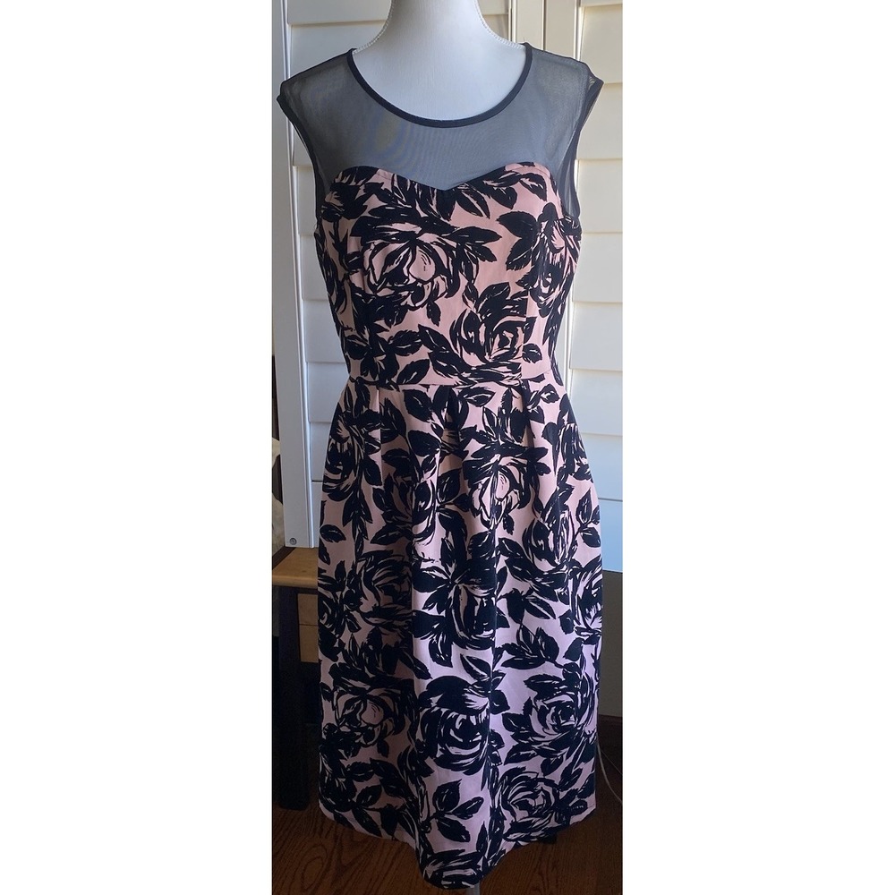 En‎ Focus Studio Dress 12 Burnout Velvet Floral Semi Formal Whimsigoth Fit Flar